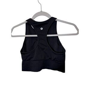 Lululemon Black Racerback Sports Bra Size 6 High-Impact Support Lightweight Brea